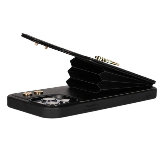 Libra Multi Case Black w/ Gold Hardware Ring fits iPhone 12 Pro Max NIB 📱💳✨ - Picture 5 of 14